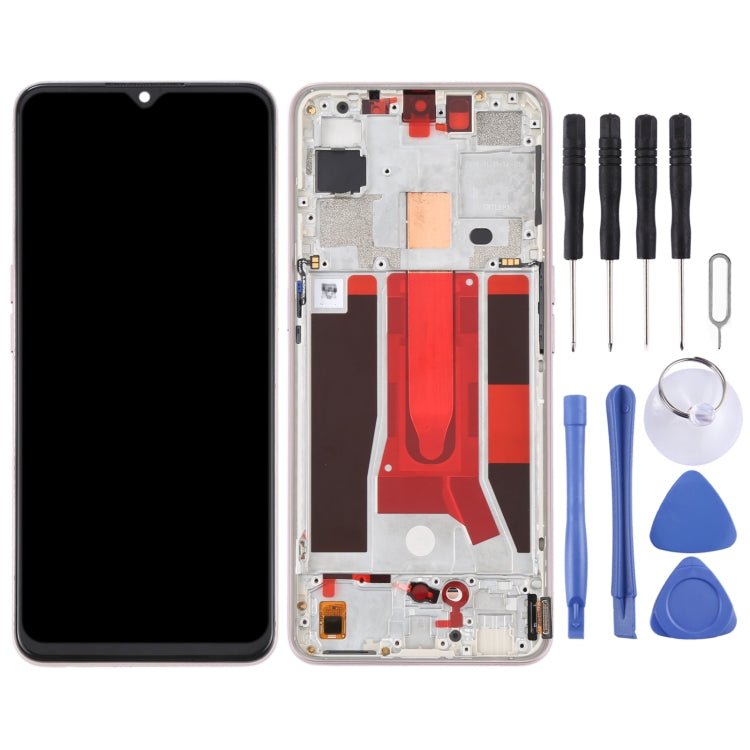 Original LCD Screen For OPPO Reno3 5G/Reno3 Youth/F15/Find X2 Lite/K7 5G Digitizer Full Assembly with Frame (Pink) - free shipping - PMC TechLife - Order now!