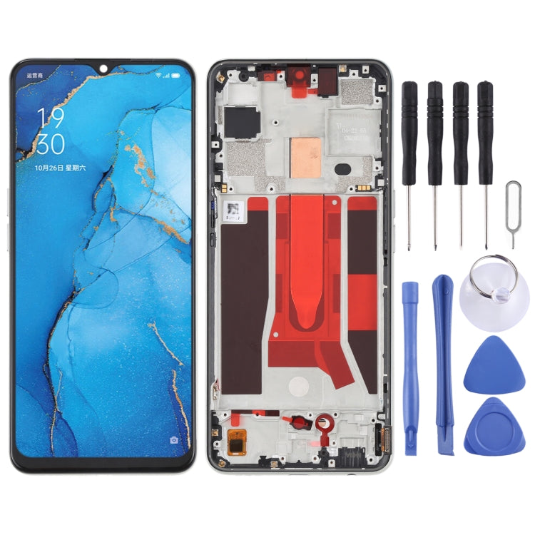 Original LCD Screen For OPPO Reno3 5G/Reno3 Youth/F15/Find X2 Lite/K7 5G Digitizer Full Assembly with Frame (Gold) - free shipping - PMC TechLife - Order now!