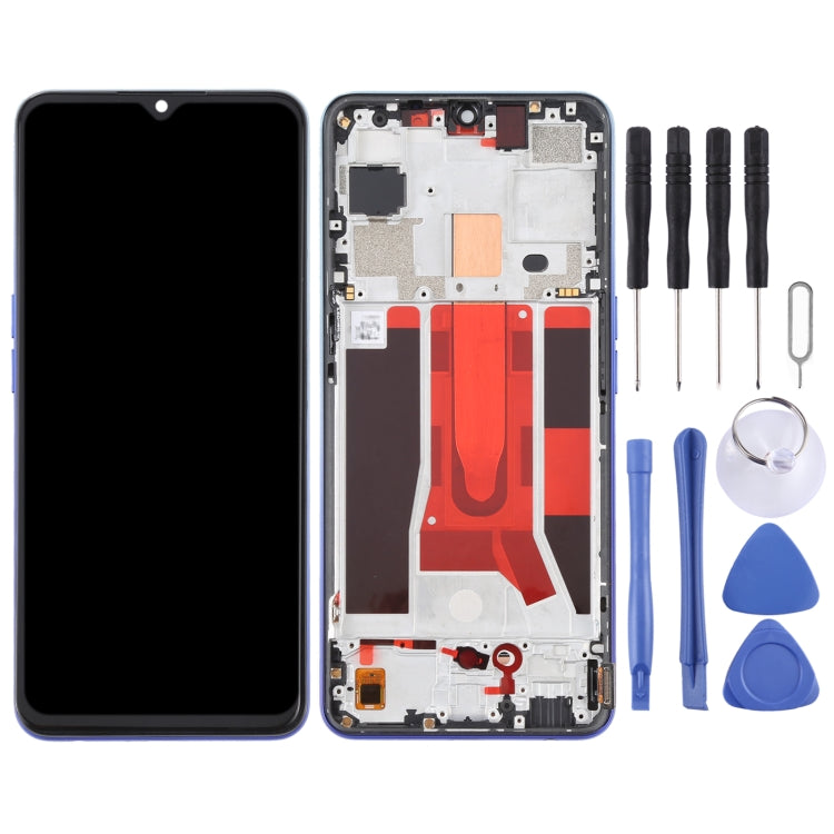 Original LCD Screen For OPPO Reno3 5G/Reno3 Youth/F15/Find X2 Lite/K7 5G Digitizer Full Assembly with Frame (Blue) - free shipping - PMC TechLife - Order now!