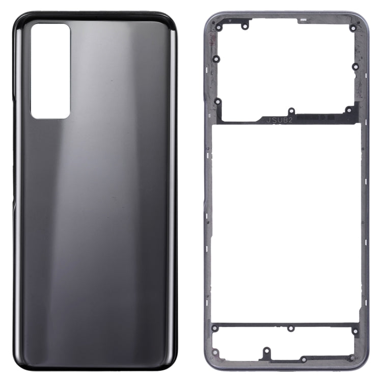 For vivo Y53s 5G Battery Back Cover with Middle Frame (Black) - Back Cover by PMC TechLife | Online Shopping South Africa | PMC TechLife