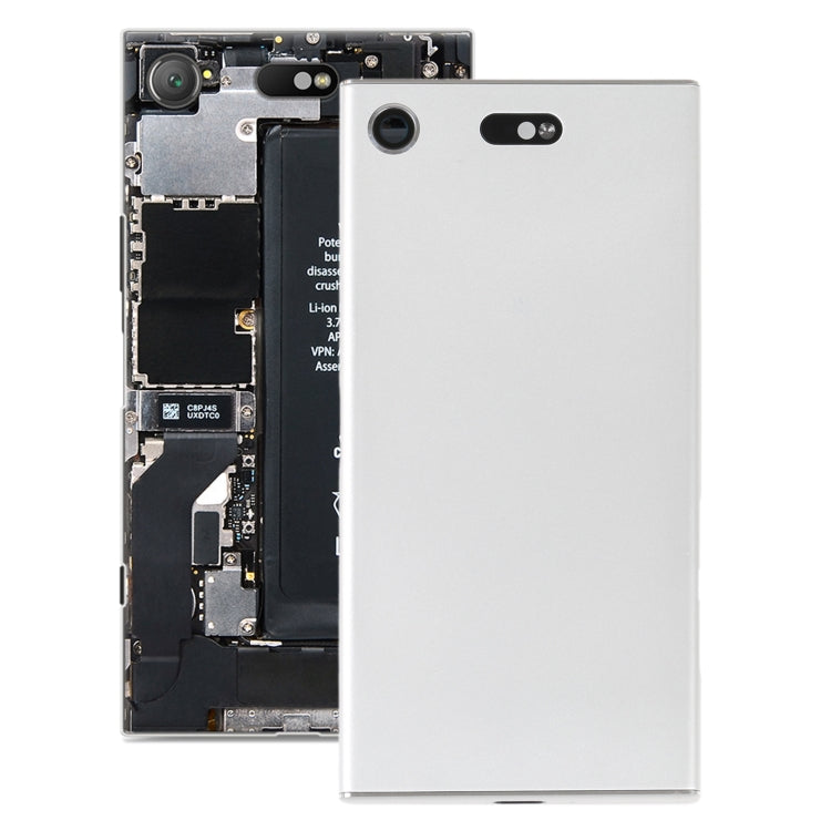 Original Battery Back Cover with Camera Lens Cover for Sony Xperia XZ1 Compact(Silver) - Back Cover by PMC TechLife | Online Shopping South Africa | PMC TechLife