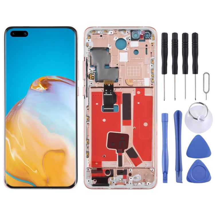 Original LCD Screen For Huawei P40 Pro Digitizer Full Assembly with Frame (Gold) - free shipping - PMC TechLife - Order now!