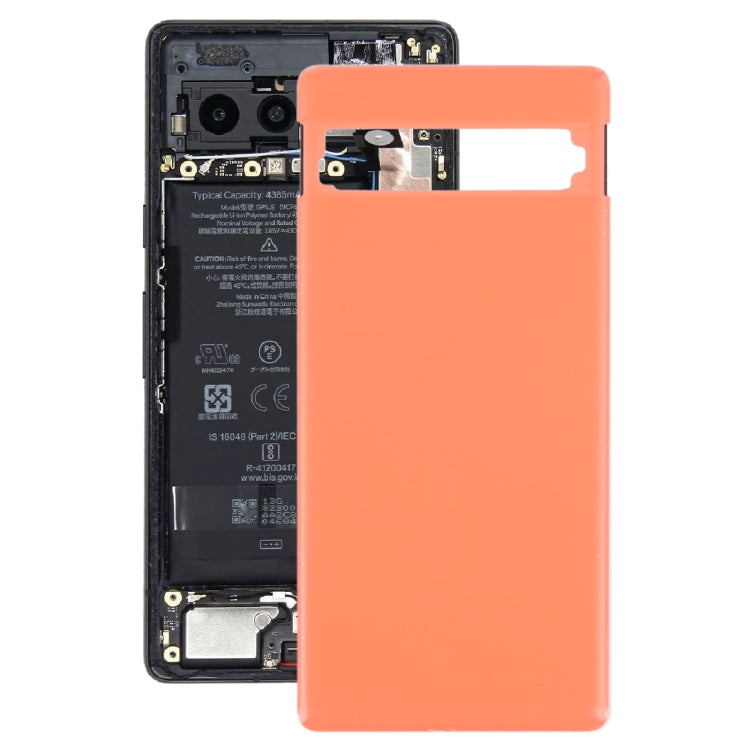 For Google Pixel 7a Original Battery Back Cover(Orange) - Back Cover by PMC TechLife | Online Shopping South Africa | PMC TechLife | Buy Now Pay Later Mobicred