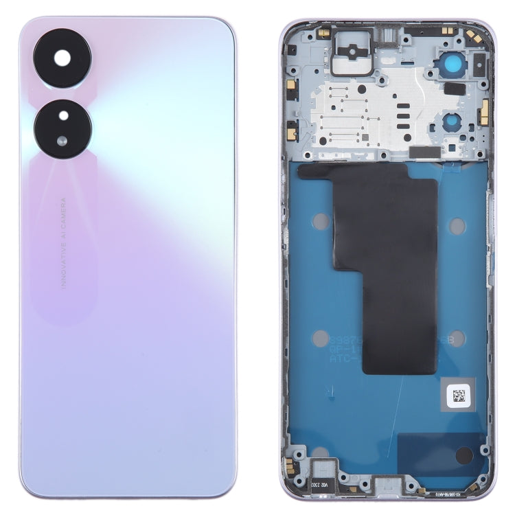 For OPPO A58 5G Original Battery Back Cover with Middle Frame(Purple) - Back Cover by PMC TechLife | Online Shopping South Africa | PMC TechLife | Buy Now Pay Later Mobicred