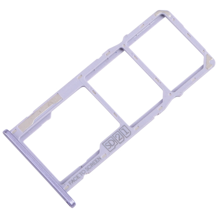 For Motorola Moto G7 Play SIM Card Tray + SIM Card Tray + Micro SD Card Tray (Purple) - Card Socket by PMC TechLife | Online Shopping South Africa | PMC TechLife