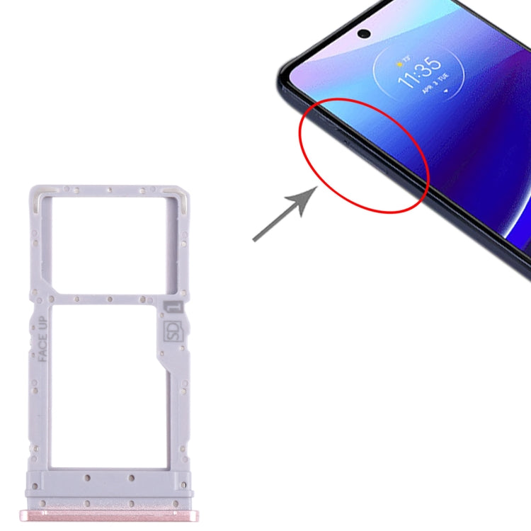 For Motorola Moto G Stylus 2022 SIM Card Tray + Micro SD Card Tray (Gold) - Card Socket by PMC TechLife | Online Shopping South Africa | PMC TechLife