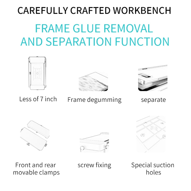 TBK-988Z 7 inch Mobile Phone LCD Separation Built-in Pump Vacuum Manual Separator - free shipping - PMC TechLife - Order now!