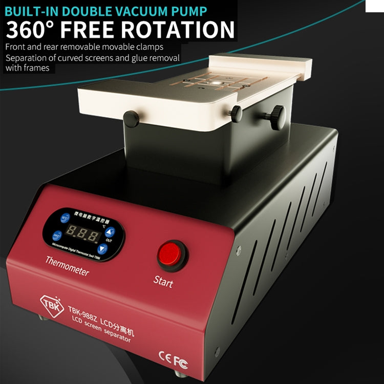TBK-988Z 7 inch Mobile Phone LCD Separation Built-in Pump Vacuum Manual Separator - free shipping - PMC TechLife - Order now!