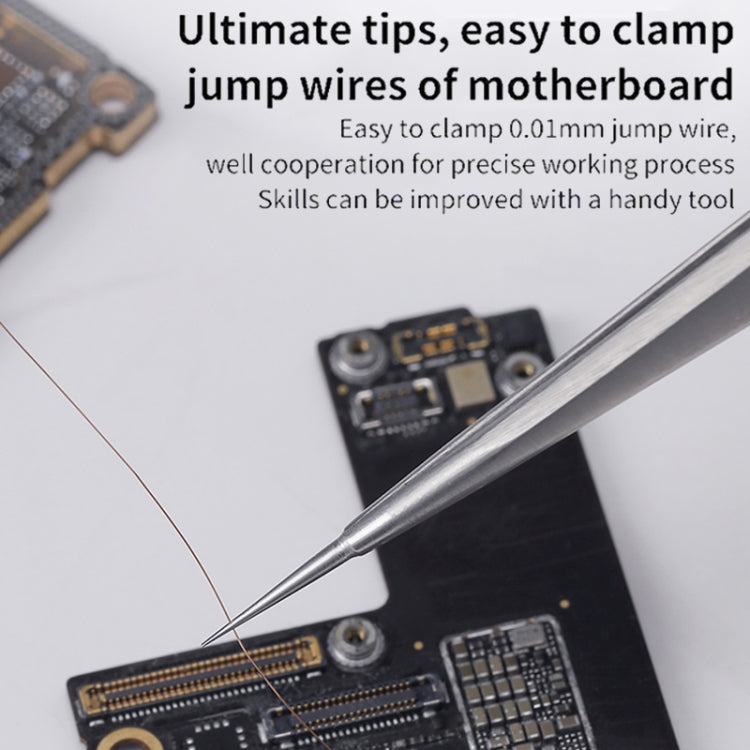 Qianli iNeezy YX-01 Stainless Steel Extra-sharp Thickened Tweezers Pointed Tweezers - Tweezers by QIANLI | Online Shopping South Africa | PMC TechLife | Buy Now Pay Later Mobicred