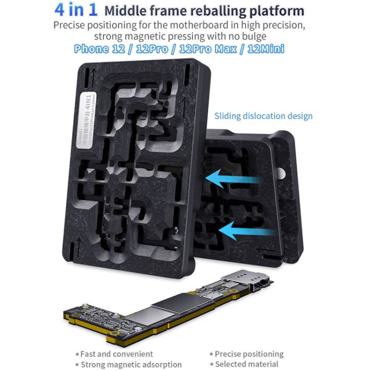 Qianli 4 in 1 Middle Frame Reballing Platform For iPhone 12 / 12 Pro / 12 Mini / 12 Pro Max - free shipping - PMC TechLife - Order now!