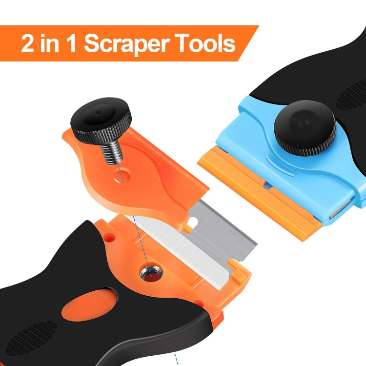 Double Headed Scraper Blade Glue Squeegee Remover Cleaner Tool (Orange) - free shipping - PMC TechLife - Order now!