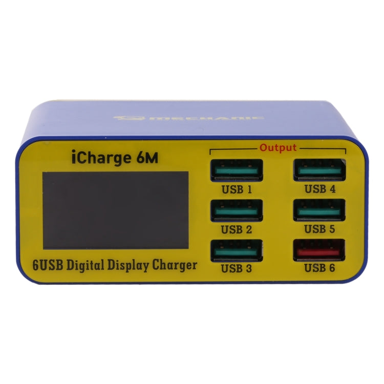 Mechanic icharge 6M QC 3.0 USB Smart Charger Support Fastcharging With LCD, EU Plug - free shipping - PMC TechLife - Order now!