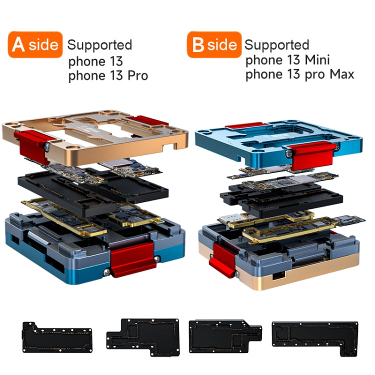 FIX-13 Layered Test Frame Motherboard Test Stand Fixture For iPhone 13 / 13 mini / 13 Pro / 13 Pro Max - Repair Platform by PMC TechLife | Online Shopping South Africa | PMC TechLife