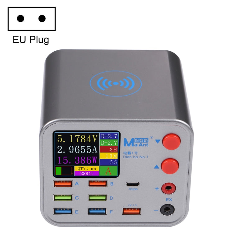 MaAnt Dianba NO.1 Multi-port Wireless USB PD Charger, EU Plug - free shipping - PMC TechLife - Order now!