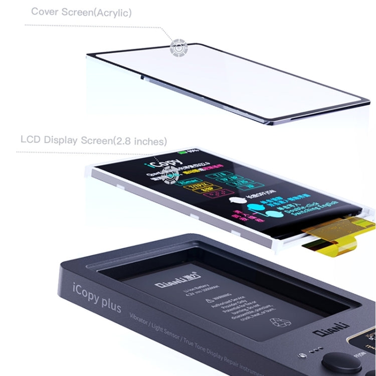 For iPhone 6 - 14 Pro Max 3 in 1 Qianli iCopy Plus 2.2 Repair Detection Programmer Set, Plug: US - free shipping - PMC TechLife - Order now!