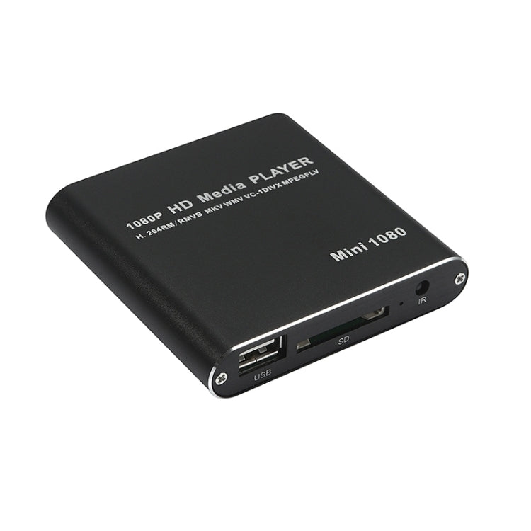 MINI 1080P Full HD Media USB HDD SD/MMC Card Player Box, EU Plug(Black) - Multimedia Player by PMC TechLife | Online Shopping South Africa | PMC TechLife