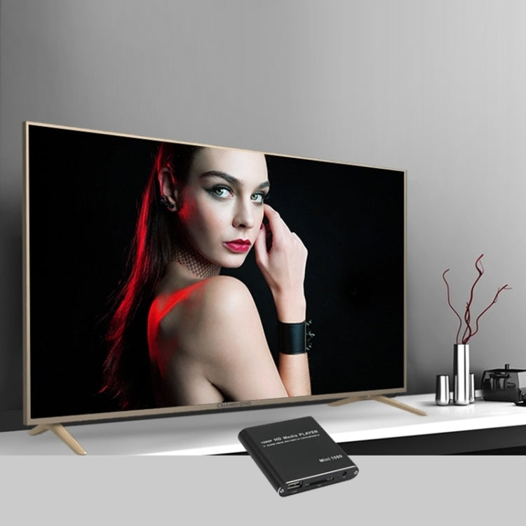 MINI 1080P Full HD Media USB HDD SD/MMC Card Player Box, EU Plug(Black) - Multimedia Player by PMC TechLife | Online Shopping South Africa | PMC TechLife