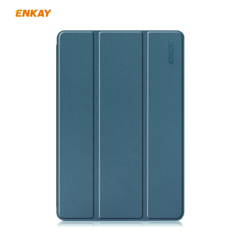 For Samsung Galaxy Tab S6 Lite P610 / P615 / Tab S6 Lite 2022 / P613 / P619 ENKAY Leather Smart Tablet Case with Pen Slot(Dark Blue) - Tab S6 Lite P610 / P615 by ENKAY | Online Shopping South Africa | PMC TechLife | Buy Now Pay Later Mobicred