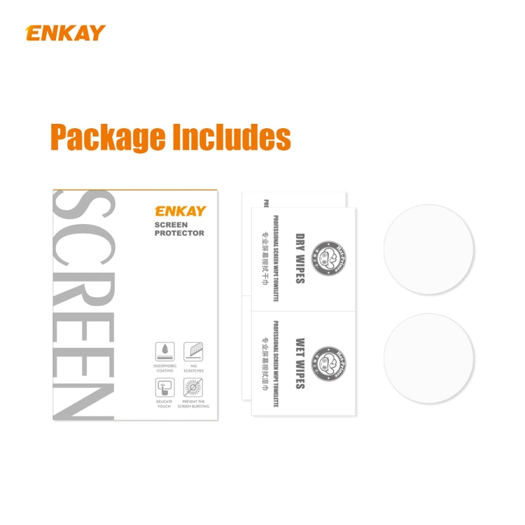 Compatible with Garmin Compatible witherunner 45 / 45S 2 PCS ENKAY Hat-Prince 0.2mm 9H 2.15D Curved Edge Tempered Glass Screen Protector  Watch Film - Screen Protector by ENKAY | Online Shopping South Africa | PMC TechLife | Buy Now Pay Later Mobicred