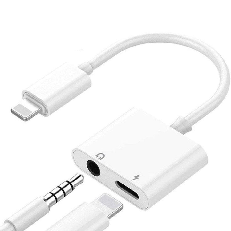 ZS-KL21804 2 in 1 8 Pin to 3.5mm Audio + 8 Pin Charging Interface, Earphone Adapter, Suitable for All IOS Systems - Earphone Adapter by PMC TechLife | Online Shopping South Africa | PMC TechLife