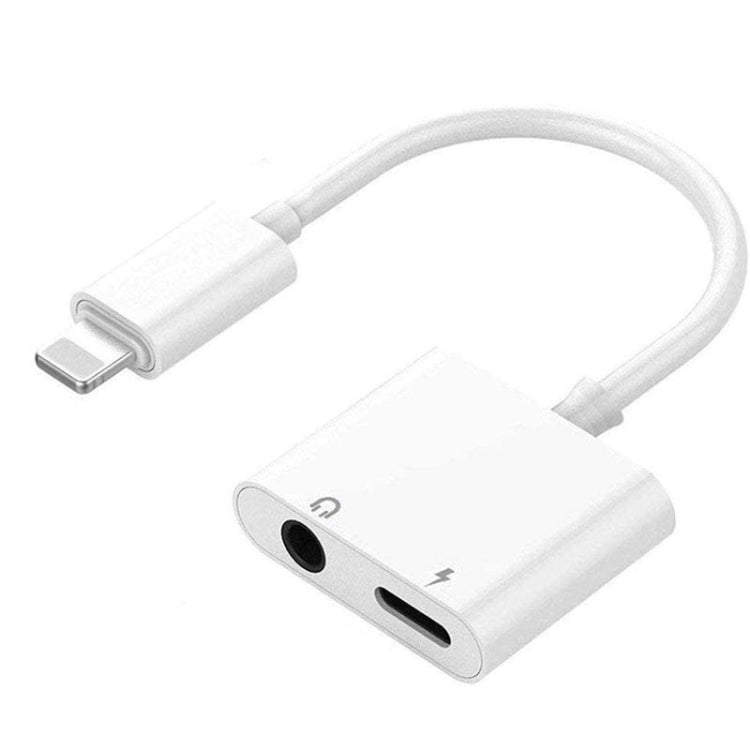 ZS-KL21804 2 in 1 8 Pin to 3.5mm Audio + 8 Pin Charging Interface, Earphone Adapter, Suitable for All IOS Systems - Earphone Adapter by PMC TechLife | Online Shopping South Africa | PMC TechLife