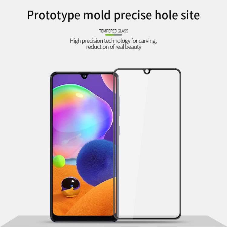For Samsung Galaxy A31 PINWUYO 9H 3D Curved Full Screen Explosion-proof Tempered Glass Film(Black) - Galaxy Tempered Glass by PINWUYO | Online Shopping South Africa | PMC TechLife | Buy Now Pay Later Mobicred
