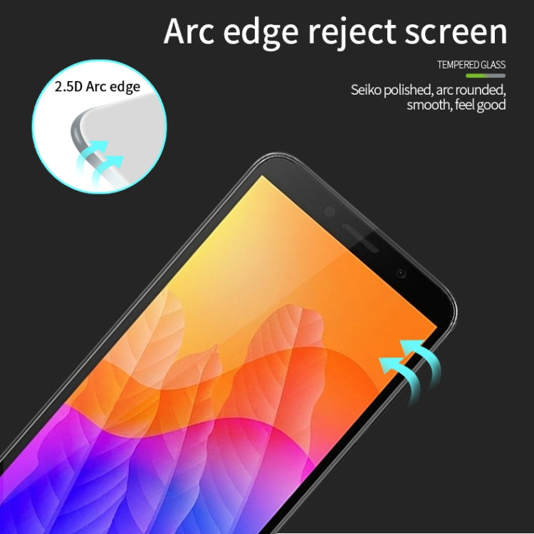 For Huawei  Y5P/Y5 Prime PINWUYO 9H 2.5D Full Screen Tempered Glass Film(Black) - Huawei Tempered Glass by PINWUYO | Online Shopping South Africa | PMC TechLife | Buy Now Pay Later Mobicred