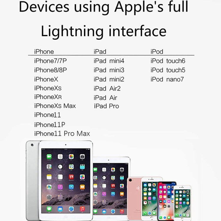 ZS-S1802 2 in 1 8 Pin Male to 8 Pin Charging + 8 Pin Audio Female Connector Earphone Adapter, Support Calls & Wire Control, Compatible with All IOS System - Earphone Adapter by PMC TechLife | Online Shopping South Africa | PMC TechLife