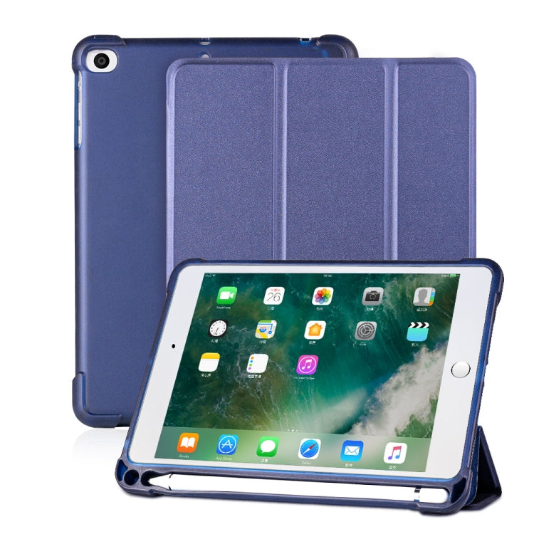 For iPad mini 5 / mini 4 / mini 3 / mini 2 / mini 3-folding Litchi Texture Horizontal Flip PU Leather + Shockproof TPU Case with Holder & Pen Slot(Red) - iPad mini (2019) / mini 5 Cases by PMC TechLife | Online Shopping South Africa | PMC TechLife | Buy Now Pay Later Mobicred