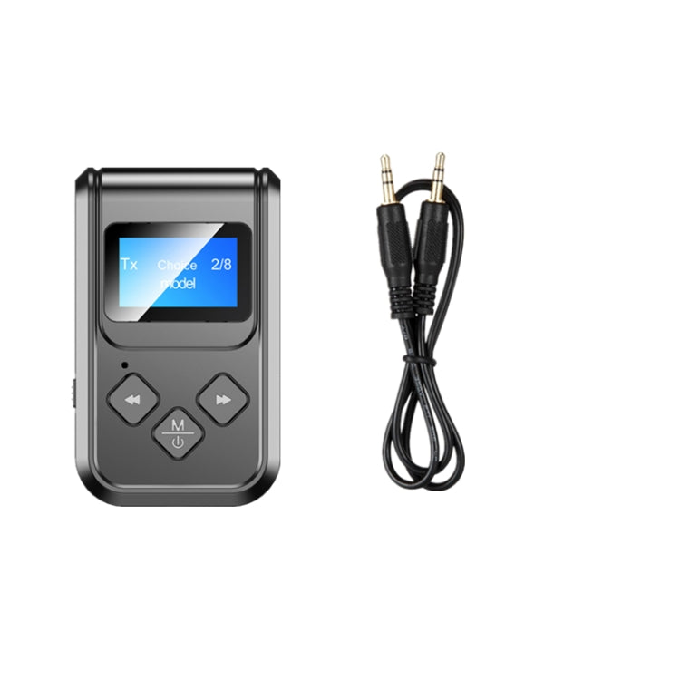 T15 2 in 1 Bluetooth 5.0 Music Receiver Transmitter with Screen - Audio Receiver Transmitter by PMC TechLife | Online Shopping South Africa | PMC TechLife