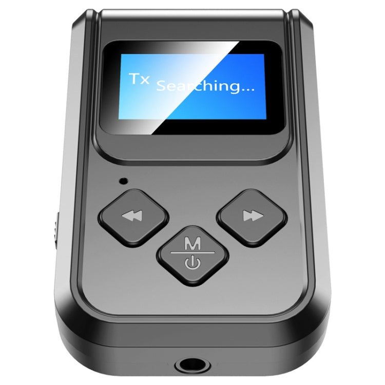 T15 2 in 1 Bluetooth 5.0 Music Receiver Transmitter with Screen - Audio Receiver Transmitter by PMC TechLife | Online Shopping South Africa | PMC TechLife