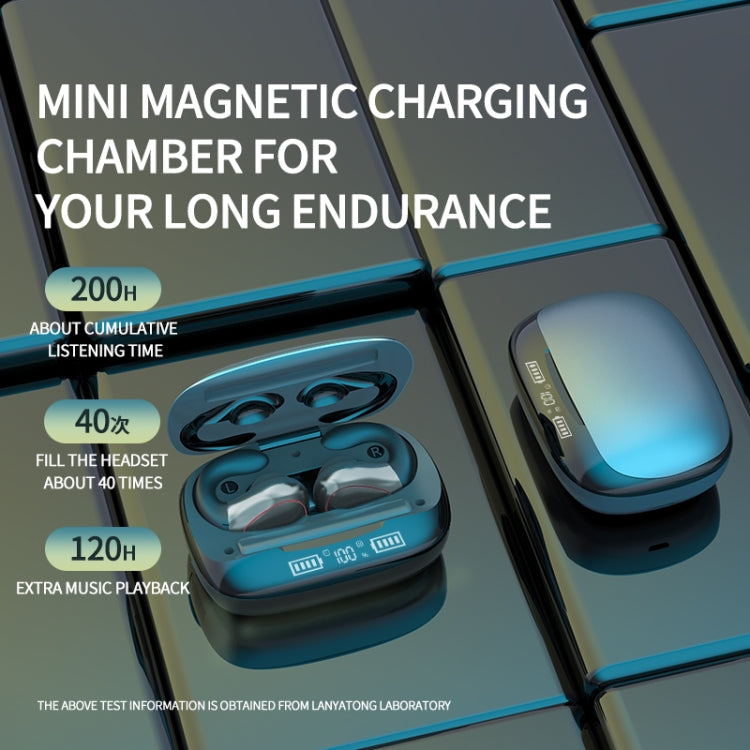 T20 TWS Bluetooth 5.0 Touch Wireless Bluetooth Earphone with Three LED Battery Display & Charging Box, Support Call & Voice Assistant(Black) - TWS Earphone by PMC TechLife | Online Shopping South Africa | PMC TechLife