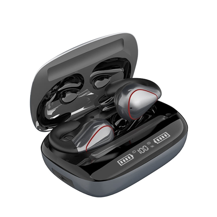 T20 TWS Bluetooth 5.0 Touch Wireless Bluetooth Earphone with Three LED Battery Display & Charging Box, Support Call & Voice Assistant(Gun Gray) - TWS Earphone by PMC TechLife | Online Shopping South Africa | PMC TechLife