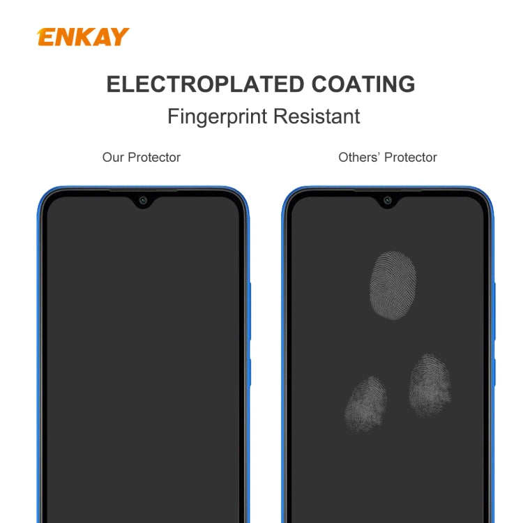 For Redmi 9 / 9A / 9C 2 PCS ENKAY Hat-Prince 0.26mm 9H 2.5D Curved Edge Tempered Glass Film -  by ENKAY | Online Shopping South Africa | PMC TechLife | Buy Now Pay Later Mobicred