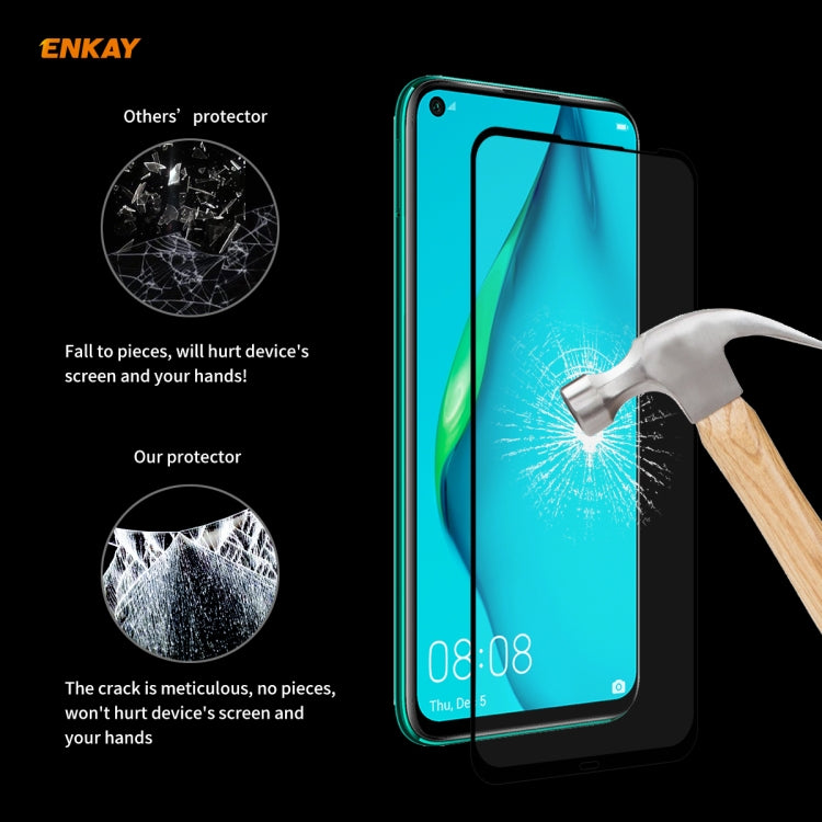 For Huawei P40 Lite ENKAY Hat-Prince Full Glue 0.26mm 9H 2.5D Tempered Glass Full Coverage Film - Huawei Tempered Glass by ENKAY | Online Shopping South Africa | PMC TechLife | Buy Now Pay Later Mobicred