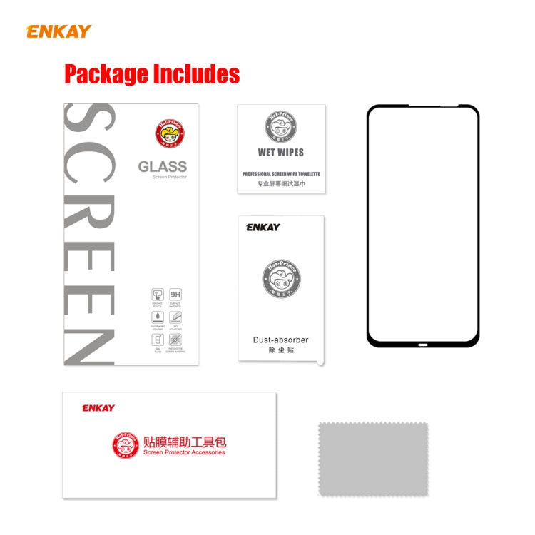 For Huawei P40 Lite ENKAY Hat-Prince Full Glue 0.26mm 9H 2.5D Tempered Glass Full Coverage Film - Huawei Tempered Glass by ENKAY | Online Shopping South Africa | PMC TechLife | Buy Now Pay Later Mobicred