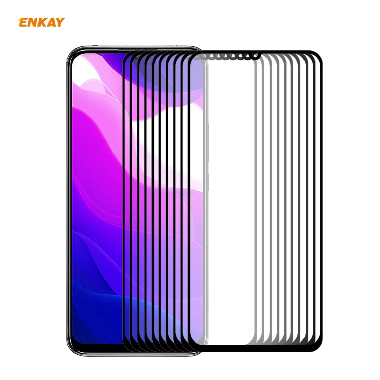 For Xiaomi Mi 10 Lite /Redmi 10X 5G 10 PCS ENKAY Hat-Prince Full Glue 0.26mm 9H 2.5D Tempered Glass Full Coverage Film -  by ENKAY | Online Shopping South Africa | PMC TechLife | Buy Now Pay Later Mobicred