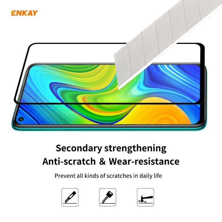 For Redmi 10X 4G / Redmi Note 9 10 PCS ENKAY Hat-Prince Full Glue 0.26mm 9H 2.5D Tempered Glass Full Coverage Film -  by ENKAY | Online Shopping South Africa | PMC TechLife | Buy Now Pay Later Mobicred