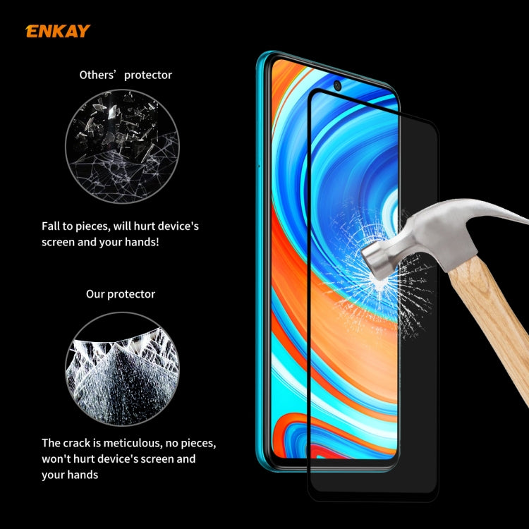 For Redmi Note 9S / Note 9 Pro 10 PCS ENKAY Hat-Prince Full Glue 0.26mm 9H 2.5D Tempered Glass Full Coverage Film -  by ENKAY | Online Shopping South Africa | PMC TechLife | Buy Now Pay Later Mobicred