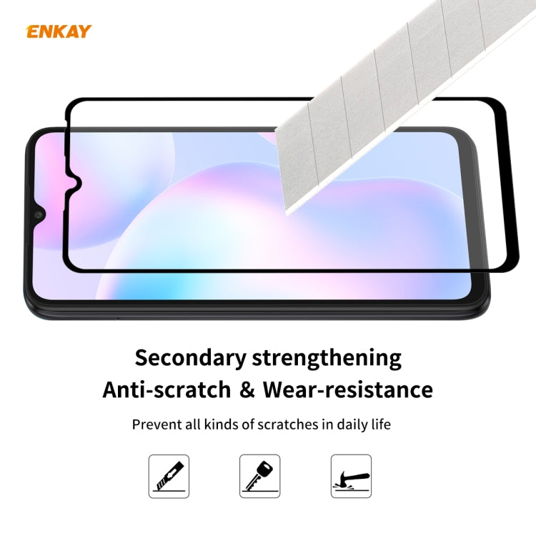 For Redmi 9 / 9A / 9C 10 PCS ENKAY Hat-Prince Full Glue 0.26mm 9H 2.5D Tempered Glass Full Coverage Film - free shipping - PMC TechLife - Order now!