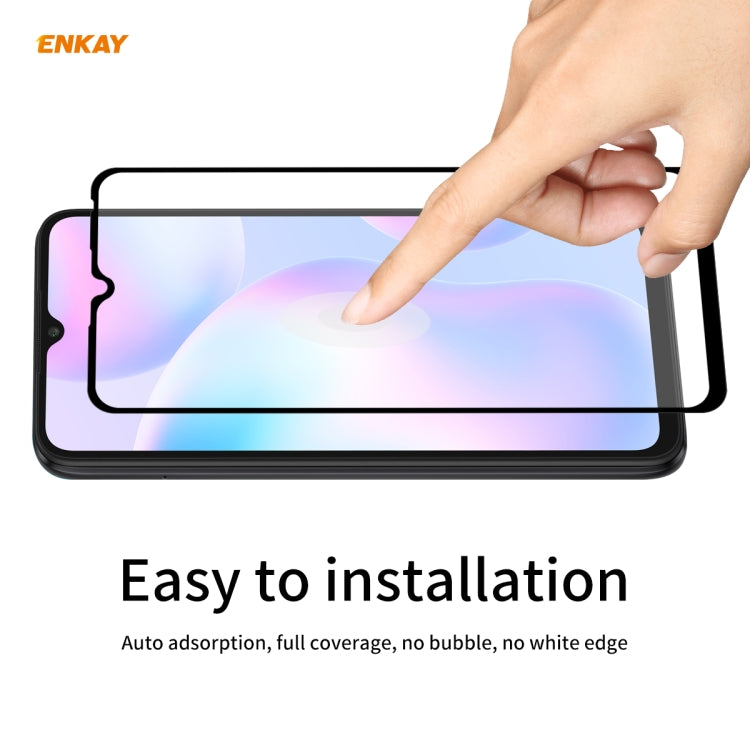 For Redmi 9 / 9A / 9C 10 PCS ENKAY Hat-Prince Full Glue 0.26mm 9H 2.5D Tempered Glass Full Coverage Film - free shipping - PMC TechLife - Order now!