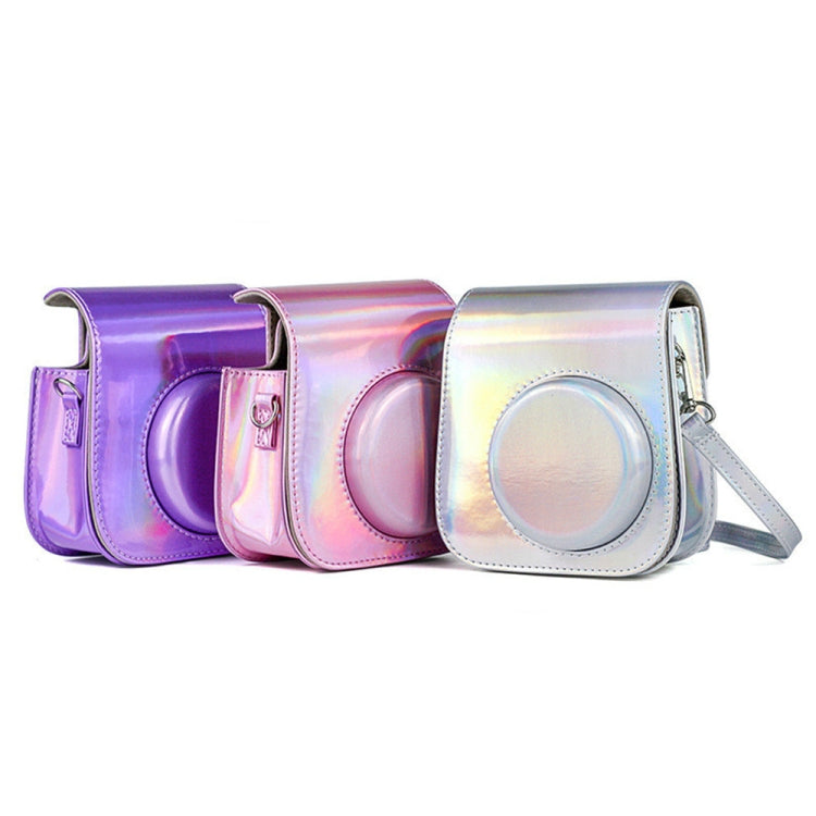 Richwell Portable Aurora  PU Leather Camera Case Camera Bag with Shoulder Strap, Suitable for Fujifilm Instax Mini 11(Purple) - Leather Bag by Richwell | Online Shopping South Africa | PMC TechLife | Buy Now Pay Later Mobicred