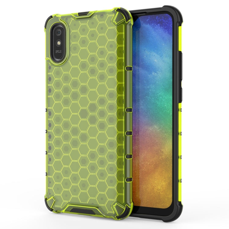 For Xiaomi Redmi 9A Shockproof Honeycomb PC + TPU Case(Green) - free shipping - PMC TechLife - Order now!