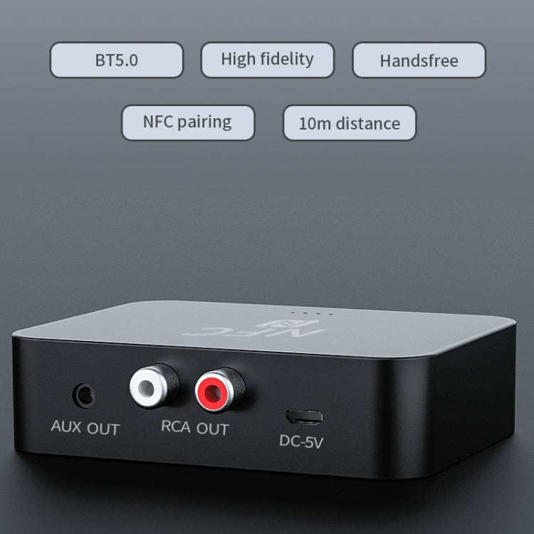 R6 NFC Bluetooth 5.0 Desktop Music Receiver Bluetooth Receiver, Support TF Card - Audio Receiver Transmitter by PMC TechLife | Online Shopping South Africa | PMC TechLife