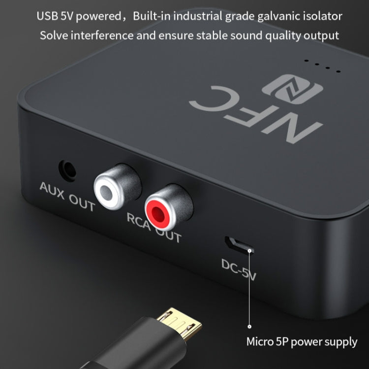 R6 NFC Bluetooth 5.0 Desktop Music Receiver Bluetooth Receiver, Support TF Card - Audio Receiver Transmitter by PMC TechLife | Online Shopping South Africa | PMC TechLife