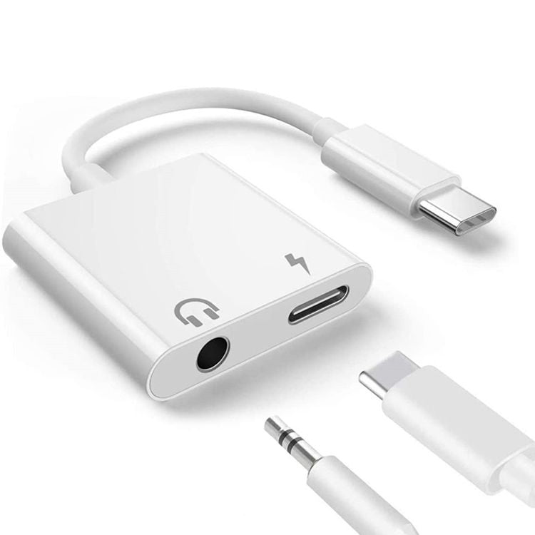 2 in 1 USB-C Adapter with 3.5mm Headphone Jack, Compatible for iPad Pro and Type-C Jack Phone - Type-C Adapter by PMC TechLife | Online Shopping South Africa | PMC TechLife