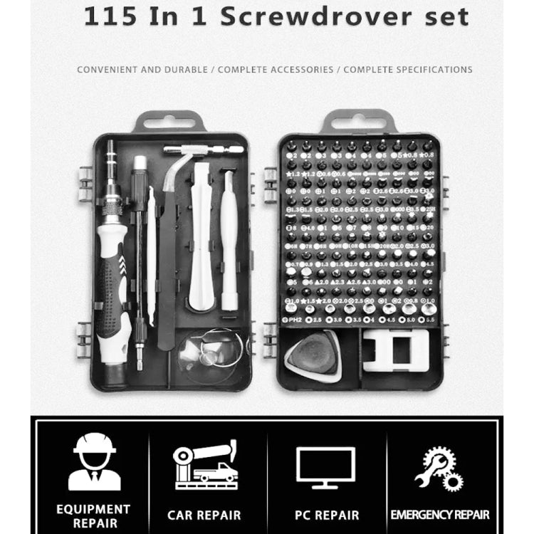 115 in 1 Precision Screw Driver Mobile Phone Computer Disassembly Maintenance Tool Set(Yellow) - Screwdriver Set by PMC TechLife | Online Shopping South Africa | PMC TechLife