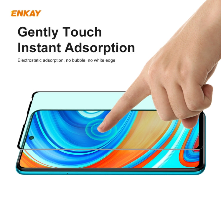 For Xiaomi Redmi Note 9S/Note 9 Pro 2 PCS ENKAY Hat-Prince 0.26mm 9H 6D Curved Full Screen Eye Protection Green Film Tempered Glass Protector -  by ENKAY | Online Shopping South Africa | PMC TechLife | Buy Now Pay Later Mobicred