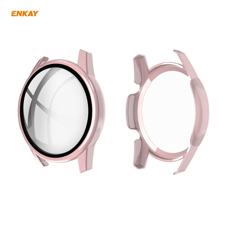 For Huawei Watch GT 2 46mm ENKAY Hat-Prince ENK-AC8202 Full Coverage PC Frosted Case + 9H Tempered Glass Protector(Pink) - free shipping - PMC TechLife - Order now!