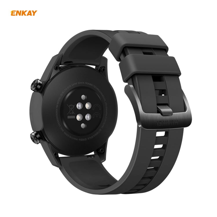 For Huawei Watch GT 2 46mm ENKAY Hat-Prince ENK-AC8202 Full Coverage PC Frosted Case + 9H Tempered Glass Protector(Green) - free shipping - PMC TechLife - Order now!